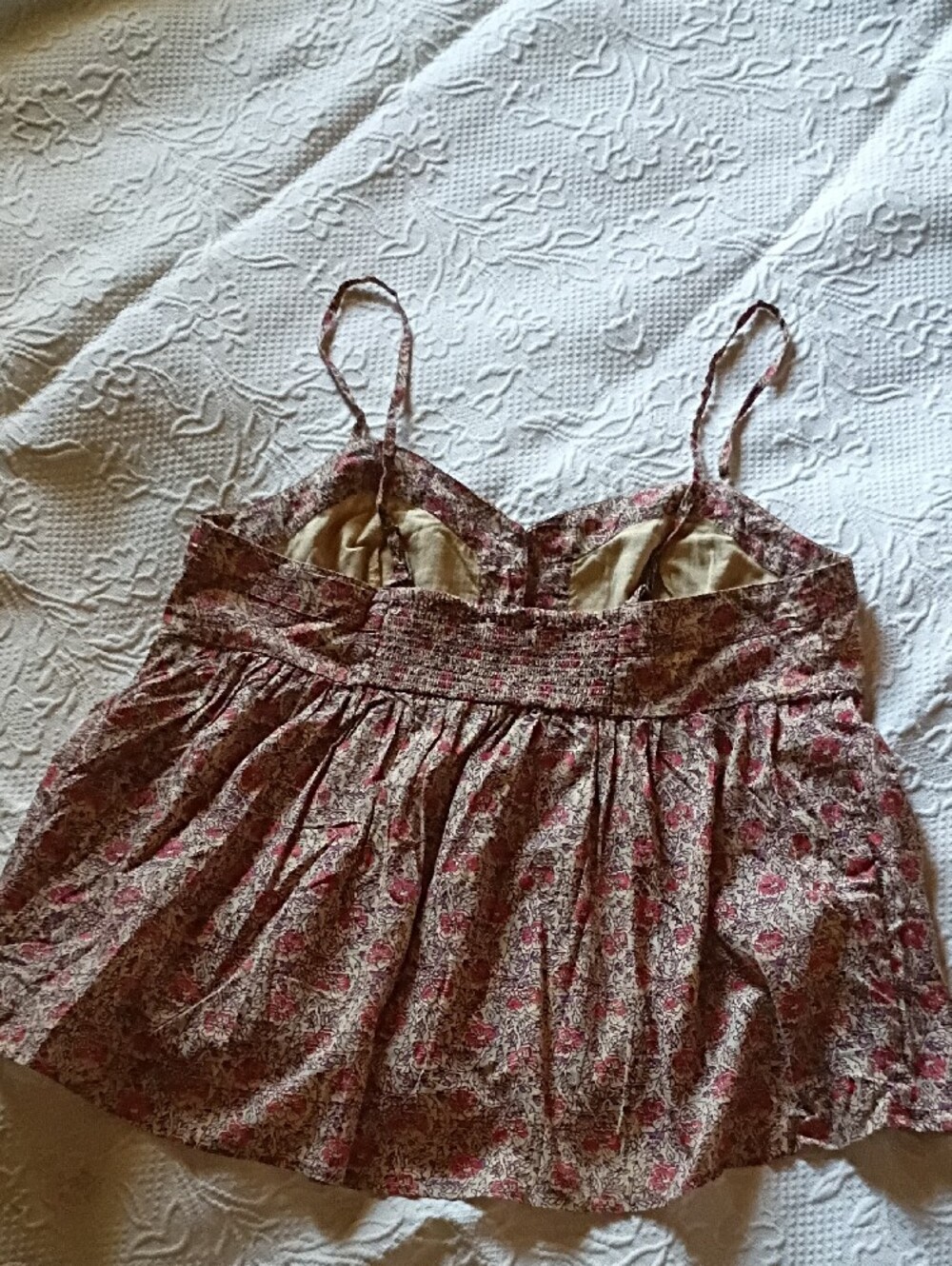 L Kimchi Blue Purple/Red Floral Ruffle-Hem Camisole - Picture 5 of 6